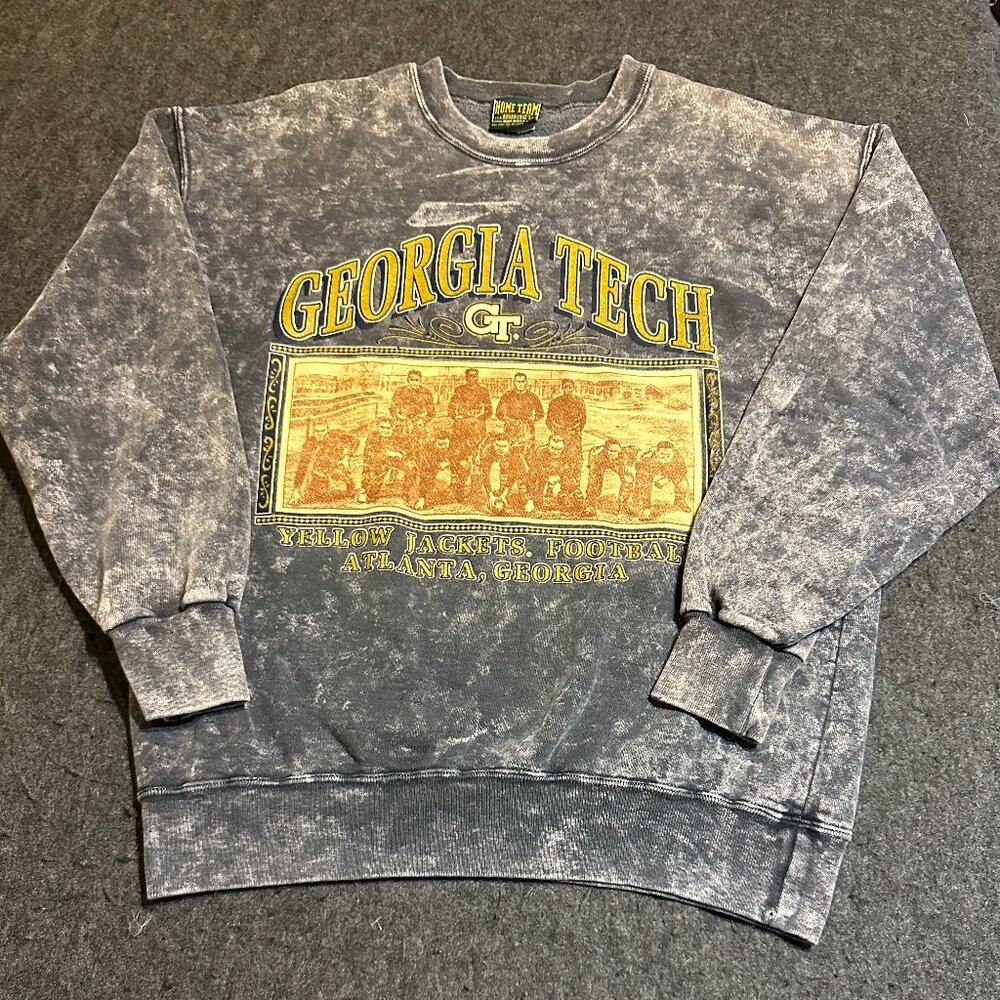 Home Team Advantage Vintage Georgia Tech Sweatshirt Sz L Made In The USA  (E/P)